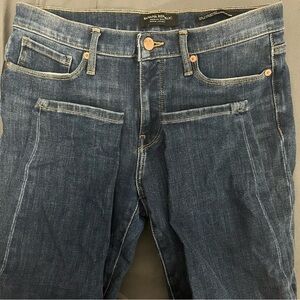 Banana Republic Dark Wash Mid Rise Skinny 27 Short Stretchy Jeans